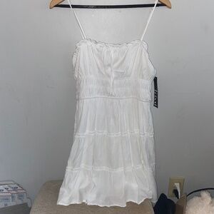 BRAND NEW white flowy sun dress